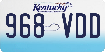 KY license plate 968VDD