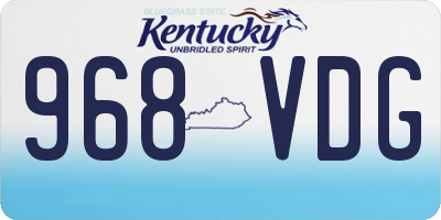 KY license plate 968VDG