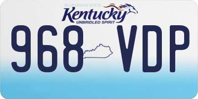 KY license plate 968VDP