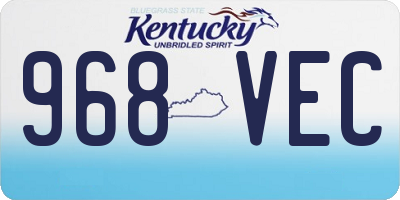 KY license plate 968VEC