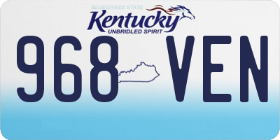 KY license plate 968VEN