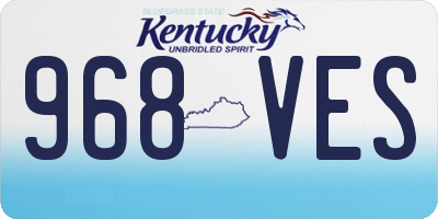KY license plate 968VES