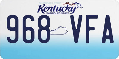 KY license plate 968VFA