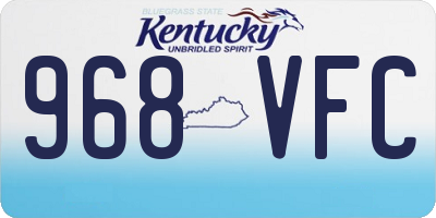 KY license plate 968VFC