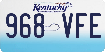 KY license plate 968VFE