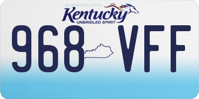 KY license plate 968VFF