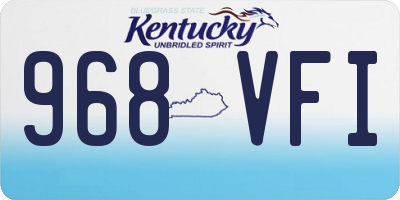 KY license plate 968VFI