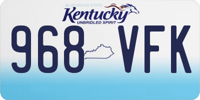 KY license plate 968VFK