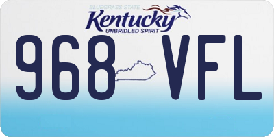 KY license plate 968VFL