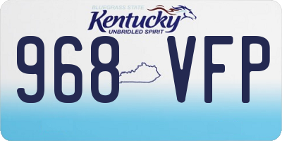 KY license plate 968VFP