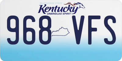 KY license plate 968VFS