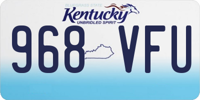 KY license plate 968VFU