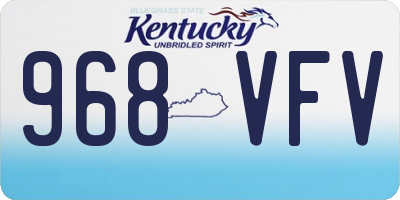 KY license plate 968VFV