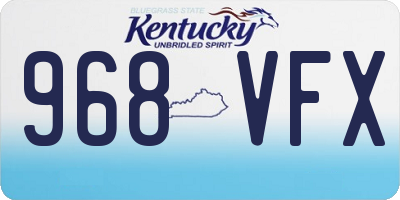 KY license plate 968VFX