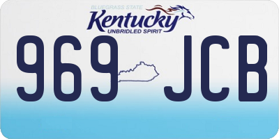 KY license plate 969JCB