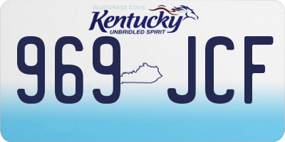 KY license plate 969JCF