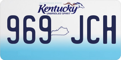 KY license plate 969JCH