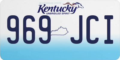 KY license plate 969JCI