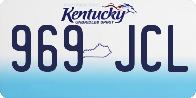 KY license plate 969JCL