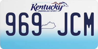 KY license plate 969JCM