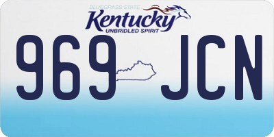 KY license plate 969JCN