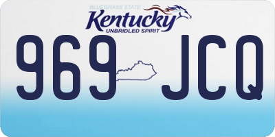 KY license plate 969JCQ