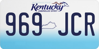 KY license plate 969JCR