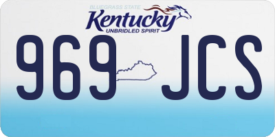 KY license plate 969JCS