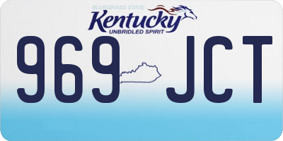 KY license plate 969JCT