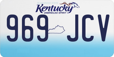 KY license plate 969JCV