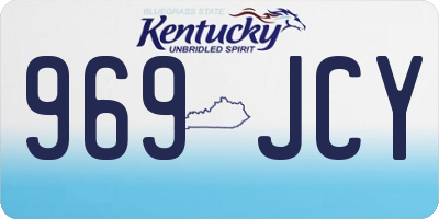 KY license plate 969JCY