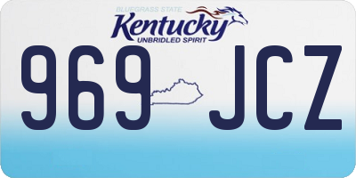 KY license plate 969JCZ