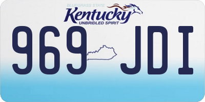 KY license plate 969JDI