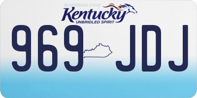 KY license plate 969JDJ