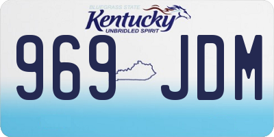KY license plate 969JDM