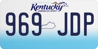 KY license plate 969JDP