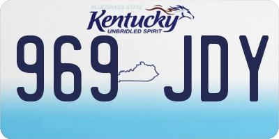 KY license plate 969JDY