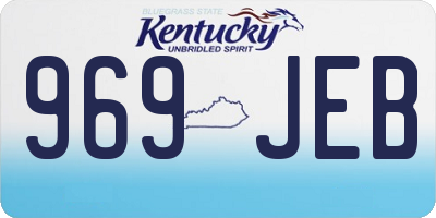 KY license plate 969JEB