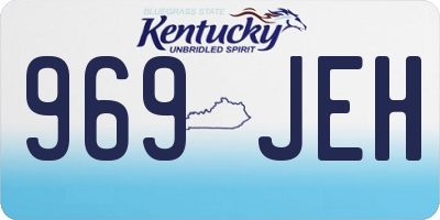 KY license plate 969JEH