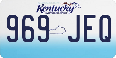 KY license plate 969JEQ