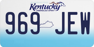 KY license plate 969JEW