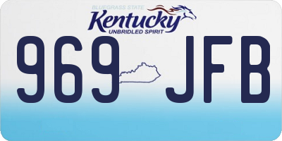 KY license plate 969JFB