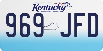 KY license plate 969JFD