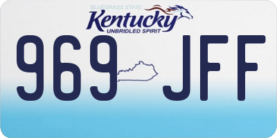 KY license plate 969JFF