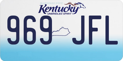 KY license plate 969JFL