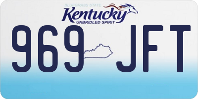 KY license plate 969JFT