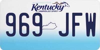 KY license plate 969JFW