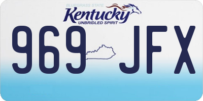 KY license plate 969JFX
