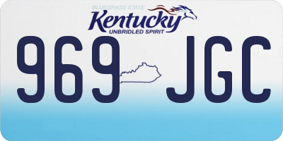 KY license plate 969JGC