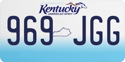KY license plate 969JGG